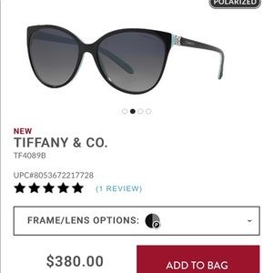 NWT Tiffany polarized sunglasses